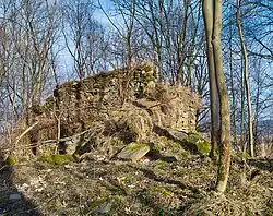 poslední pozůstatky vesnice