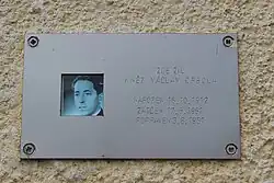 Pamětní deska na faře v Babicích