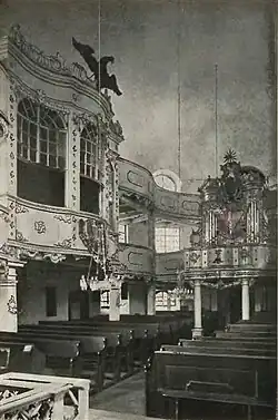 Karlsruhe, interiér evangelického kostela