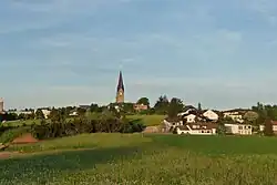 pohled na město ze západu