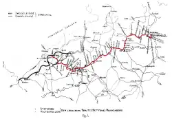Plán transverzální dráhy Řetenice – Liberec
