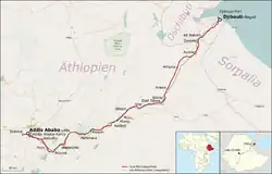                      nová trať normálního rozchodu                     stará úzkokolejka