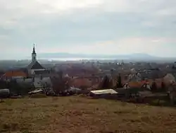 Pohled na Balatonfüred z kopce nad městem
