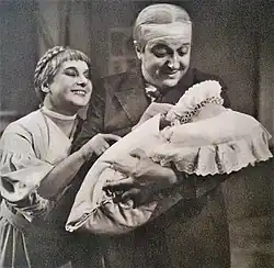 Zdenka Baldová a Hugo Haas (Letraz: Miláček, 1935 Stavovské divadlo)