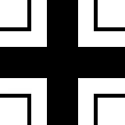 Kříž používaný na trupu a spodní části křídel Kříž používaný na vrchní části křídel