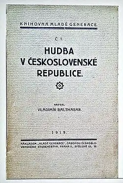 Vydal pojednání o poválečném směřování divadel, České Filharmonie, o nutnosti reformy studia na konzervatoři (1919)