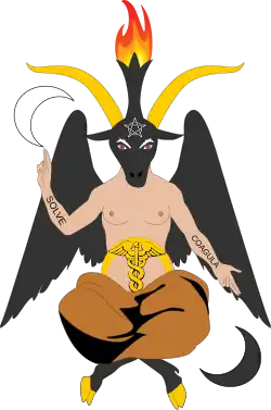 Bafomet vytvořený podle Léviho originálu z 19. století