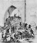 Barikáda ve věži v roce 1848