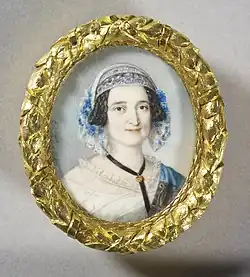 Baronka Luisa Lehzenová, guvernantka a společnice královny Viktorie, Carl Friedrich Koepke, 1842