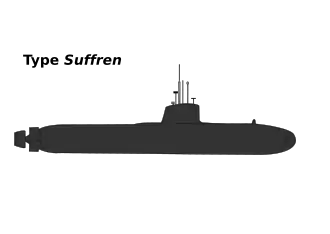 Ilustrace ponorky třídy Suffren