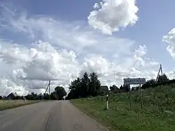 Okraj městysu Barstyčiai od severu