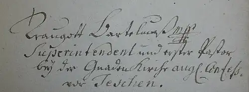 Traugott Bartelmus – podpis