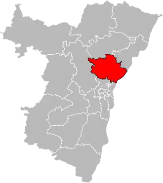 Kanton na mapě departementu Bas-Rhin
