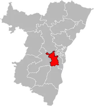 Kanton na mapě departementu Bas-Rhin