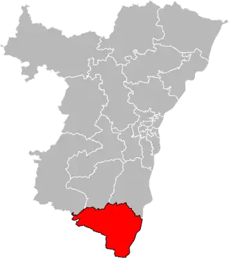 Kanton na mapě departementu Bas-Rhin