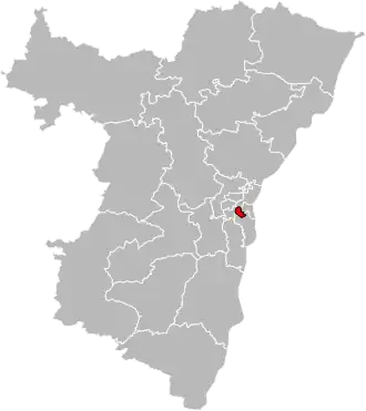 Kanton na mapě departementu Bas-Rhin