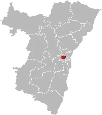 Kanton na mapě departementu Bas-Rhin
