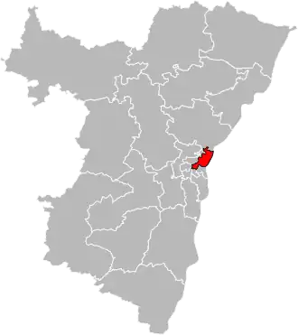 Kanton na mapě departementu Bas-Rhin