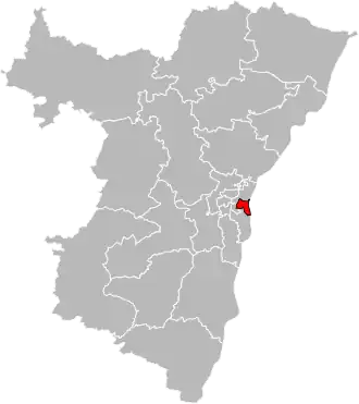Kanton na mapě departementu Bas-Rhin