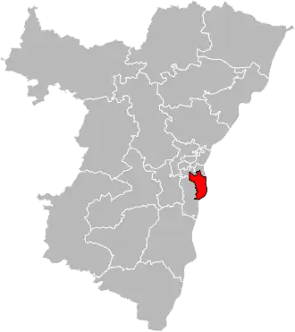 Kanton na mapě departementu Bas-Rhin