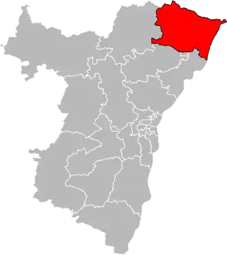 Kanton na mapě departementu Bas-Rhin