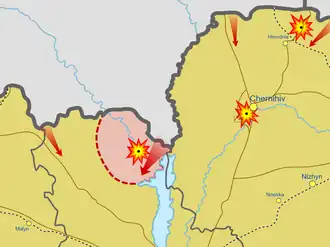 Oblast obsazená ruskou armádou – 24. únor 2022