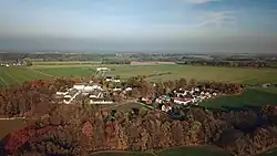 Letecký pohled na Schmochtitz