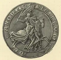 Pečeť Bavora III. ze Strakonic z roku 1312