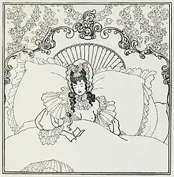 Ilustrace ke knize Alexandera Popea Uloupená kadeř (1896)