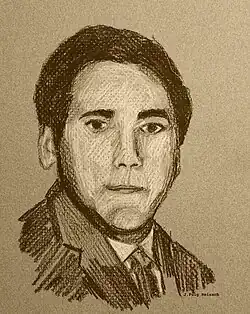 Portrét, namalovaný tužkou