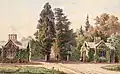 Bedřich Wachsmann – Vstupní domky aleje zámeckého parku v Červeném Hrádku (1855)