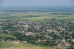 Letecký pohled na Beled