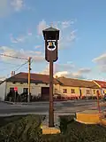 Bell tower in Láz, Třebíč District.JPG
