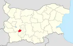 Obština na mapě Bulharska