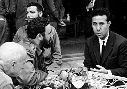 Castro, Che Guevara a Ahmed Ben Bella v roce 1962