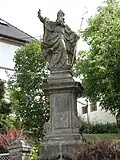 Benešov nad Ploučnicí - socha sv. Vojtěcha v ulici Sokolský vrch (1).jpg