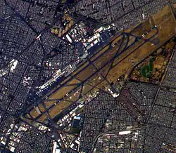 Satelitní pohled na letiště