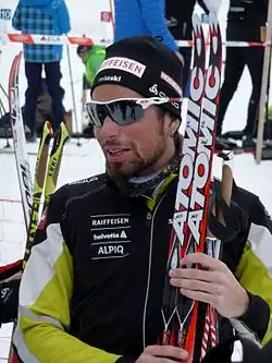 Benjamin Weger během národního šampionátu v biatlonu v roce 2013