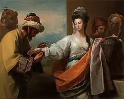 Isaacův sluha navléká náramek na Rebeččinu paži (Isaac's Servant Tying the Bracelet on Rebecca's Arm), 1775