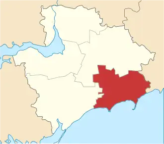 Poloha rajónu v Záporožské oblasti