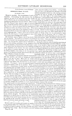 Povídka Edgara Allana Poea "Berenice" ve své původní podobě, jak se objevila v periodiku Southern Literary Messenger v r. 1835.