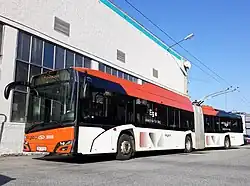 Trolejbus Solaris Trollino 18 z roku 2020 v Bergenu