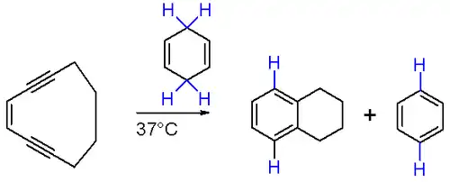 Bergmanova reakce cyklodeka-3-en-1,5-diynu