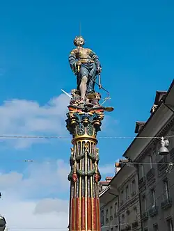 Kašna se sochou Spravedlnosti, detail