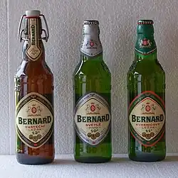 Trojice piv Bernard, Sváteční, 10° a Kvasnicové 11°