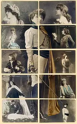 Sarah Bernhardtová v deseti rolích složené v puzzle