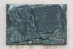 Pamětní deska - detail