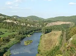 Pohled z Tetína směrem k Srbsku