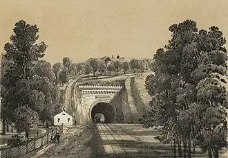 Tunel u Chocně, portál směrem ku Praze