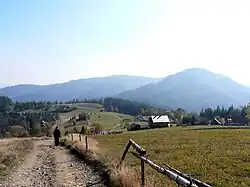 Malý Stožek v popředí, Velký Stožek vzadu